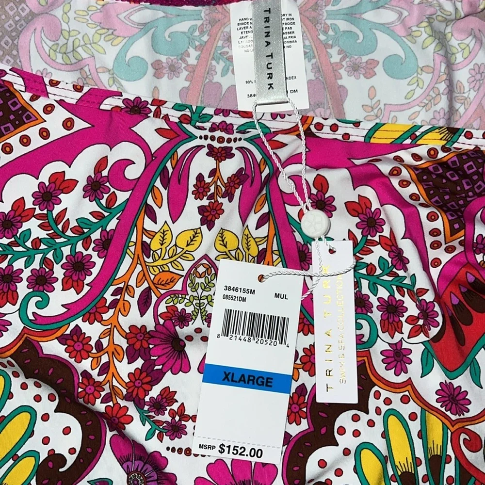 NWT Trina Turk Swimwear Cover Up Hawaiian Gradens Size XL